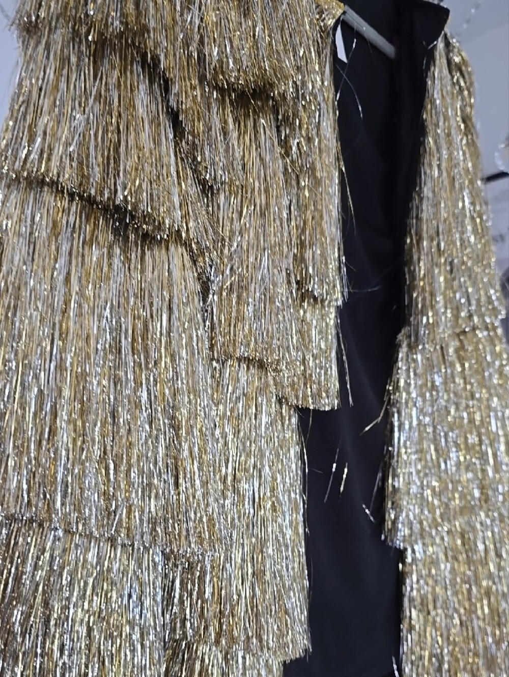 Nasty Gal Gold Fringe Tiered Jacket - Picture 5 of 7
